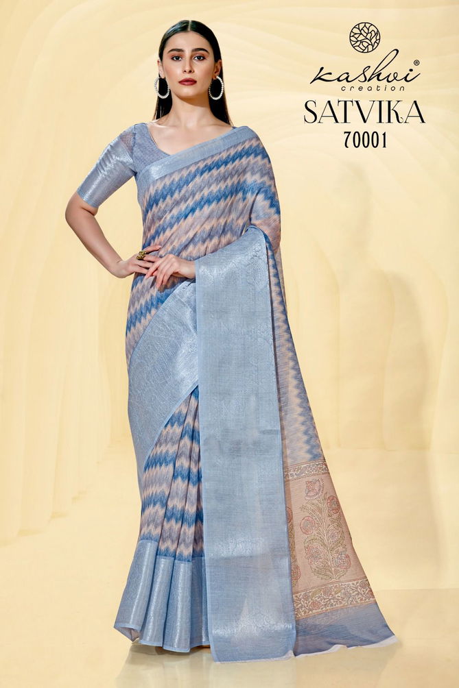 Satvika By Kashvi Printed Sarees Catalog
